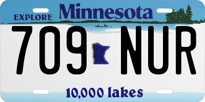 MN license plate 709NUR