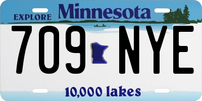 MN license plate 709NYE