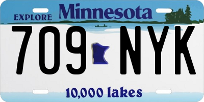 MN license plate 709NYK