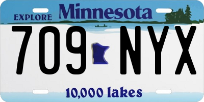MN license plate 709NYX
