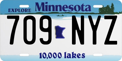 MN license plate 709NYZ