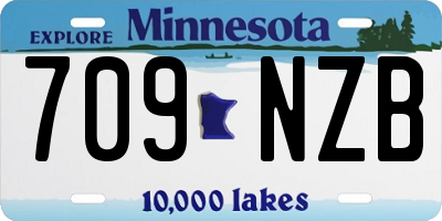 MN license plate 709NZB