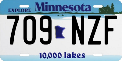 MN license plate 709NZF