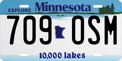 MN license plate 709OSM