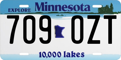 MN license plate 709OZT
