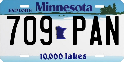 MN license plate 709PAN