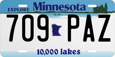 MN license plate 709PAZ