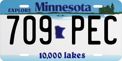 MN license plate 709PEC