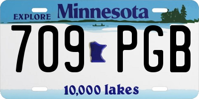 MN license plate 709PGB