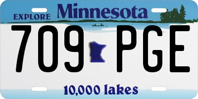 MN license plate 709PGE