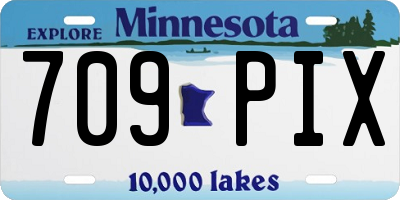 MN license plate 709PIX