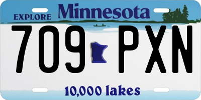 MN license plate 709PXN