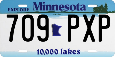 MN license plate 709PXP