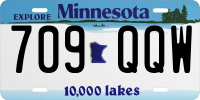MN license plate 709QQW