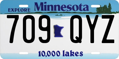 MN license plate 709QYZ