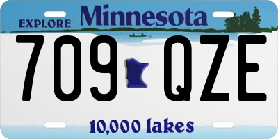 MN license plate 709QZE