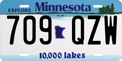 MN license plate 709QZW