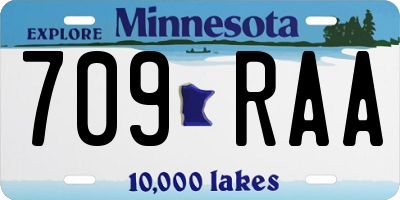 MN license plate 709RAA
