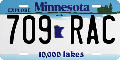 MN license plate 709RAC