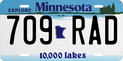 MN license plate 709RAD