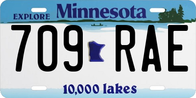 MN license plate 709RAE