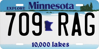 MN license plate 709RAG
