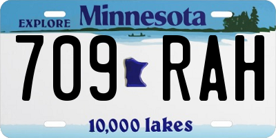 MN license plate 709RAH