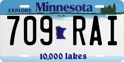 MN license plate 709RAI
