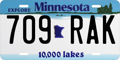 MN license plate 709RAK