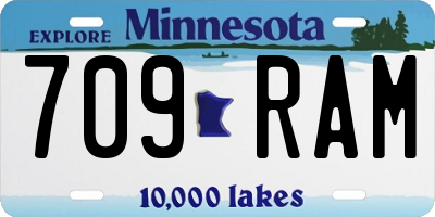 MN license plate 709RAM