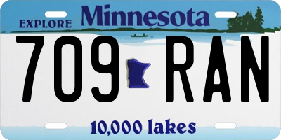 MN license plate 709RAN