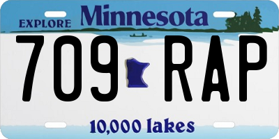 MN license plate 709RAP