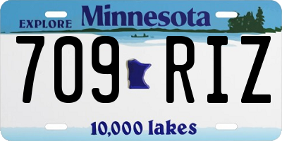 MN license plate 709RIZ