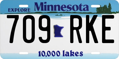 MN license plate 709RKE