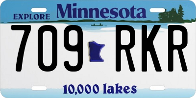 MN license plate 709RKR