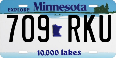 MN license plate 709RKU