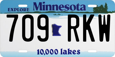 MN license plate 709RKW