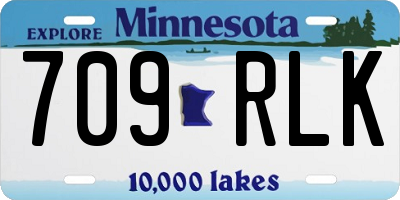 MN license plate 709RLK