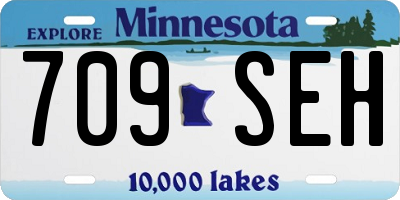 MN license plate 709SEH