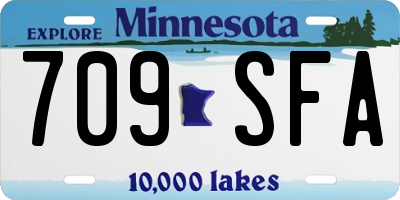 MN license plate 709SFA