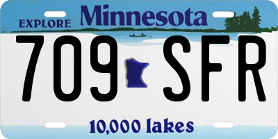MN license plate 709SFR