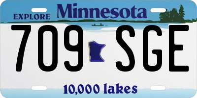 MN license plate 709SGE