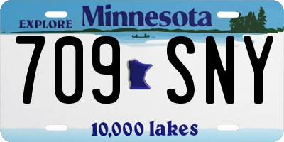 MN license plate 709SNY