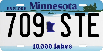 MN license plate 709STE