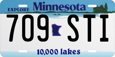 MN license plate 709STI