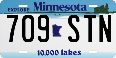 MN license plate 709STN