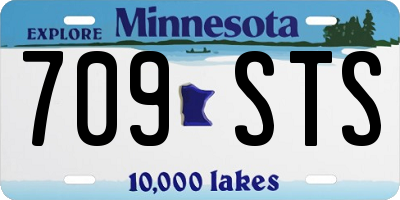 MN license plate 709STS