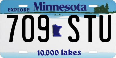 MN license plate 709STU
