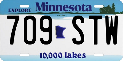 MN license plate 709STW