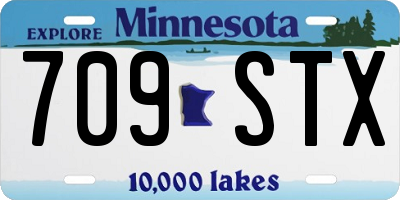MN license plate 709STX